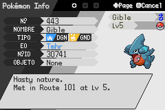 pokemon stone dragon 3 gible