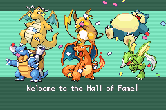 pokemon recharged yellow hall of fame