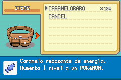 pokemon verde hierba rare candy