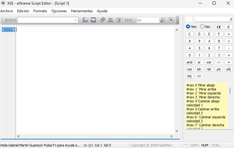 extreme script editor