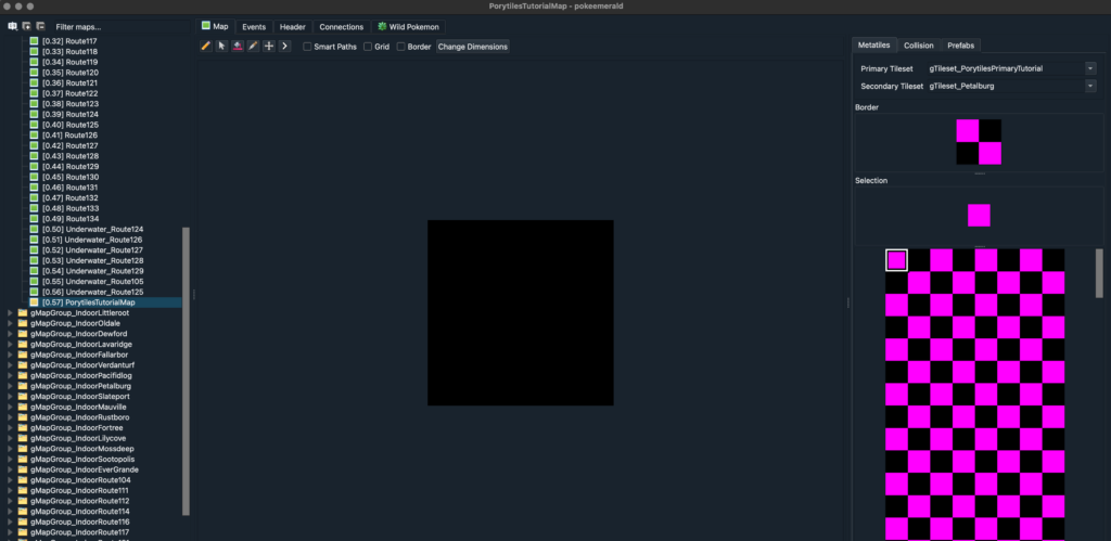Tileset preparado con Porytiles