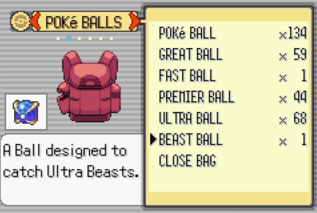 pokemon heart and soul beast ball