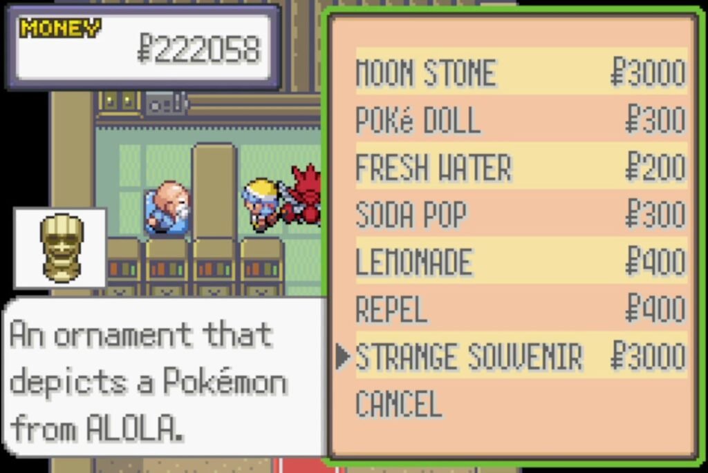 pokemon heart and soul strange souvenir